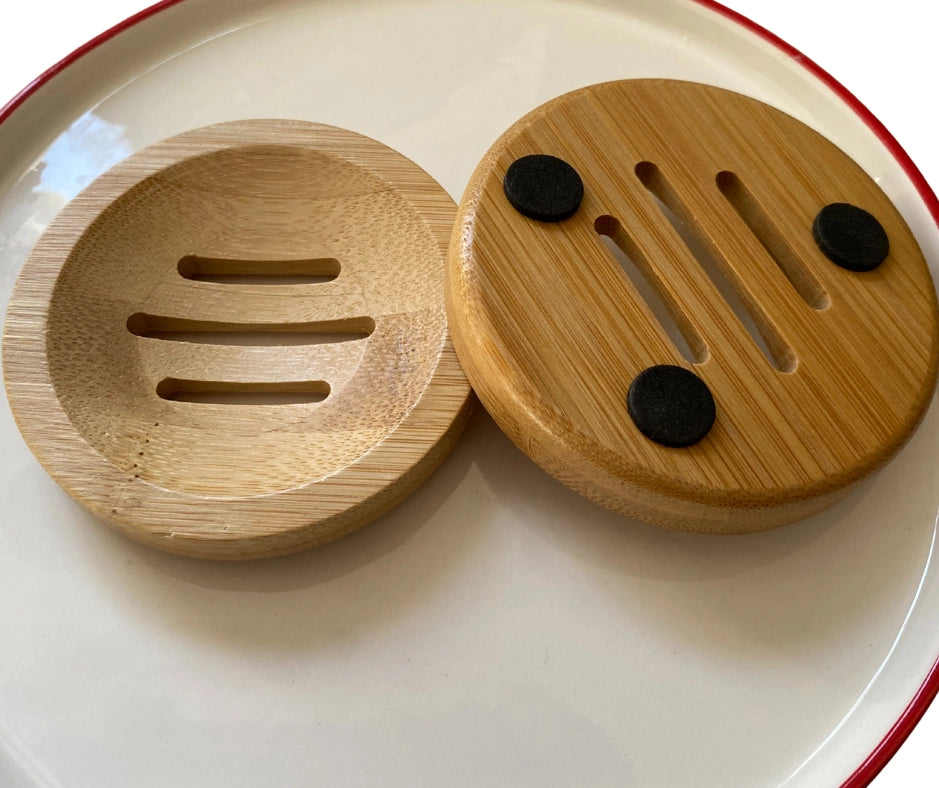 Eco-Friendly Wooden Soap Dish Duo